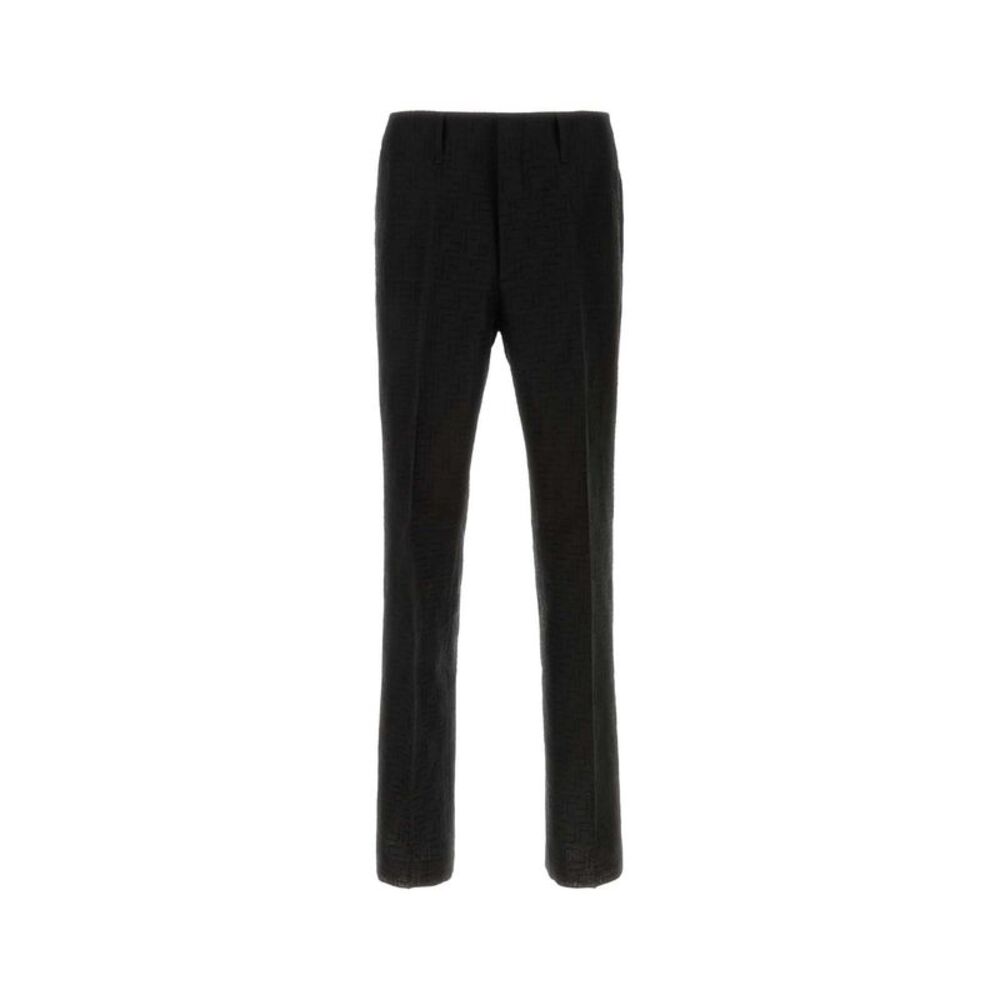 Fendi Men Black Linen Blend Pant